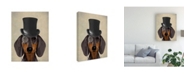 Trademark Global Fab Funky Dachshund, Formal Hound and Hat Canvas Art - 19.5" x 26"